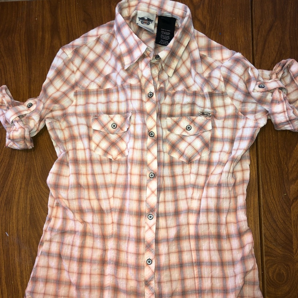 Harley Davidson Button Down Flannel